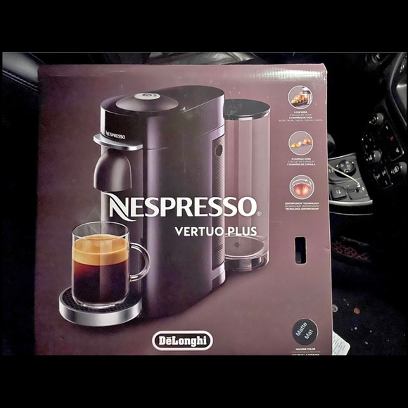 Nespresso Vertuo Plus Coffee and Espresso Maker by De'Longhi Matte Black